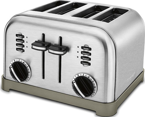 4Cuisinart CPT-180 Metal Classic 4-Slice Toaster, Brushed Stainless