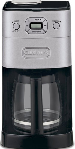 8. Cuisinart DGB-625BC grind-and-brew 12 cup coffee maker.
