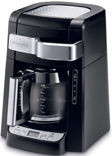 10. DeLonghi DCF2212T 12-cup coffee maker, Black.