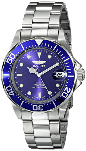 10. Invicta Men's 9094 Pro Diver Collection Stainless Steel Automatic Dress Watch with Link Bracelet