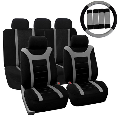 3. Complete Set Sports Fabric Car Seat Covers