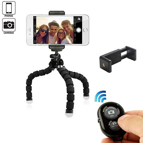 2. MaCro-F Mini Phone Tripod Stand TriFlex Octopus Flexible iPhone Tripod with Remote and Universal Clip for Cellphone Video