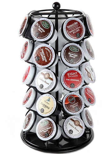 5. Lily's Home K Cup Holder Carousel for 35 K-Cups in Black