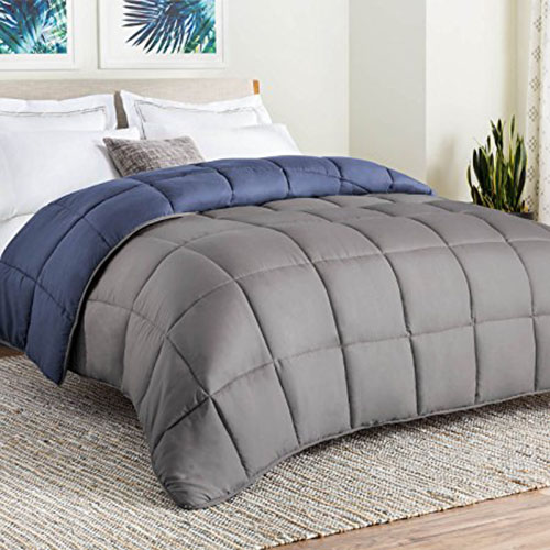 5. Navy/Graphite Queen Comforter