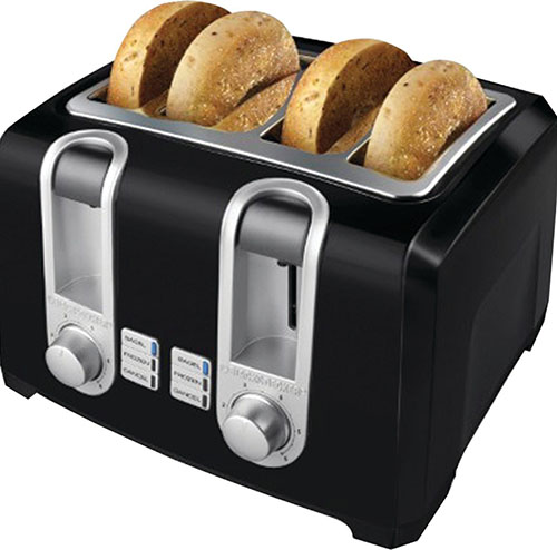 7Black & Decker T4569B 4-Slice Toaster, Black