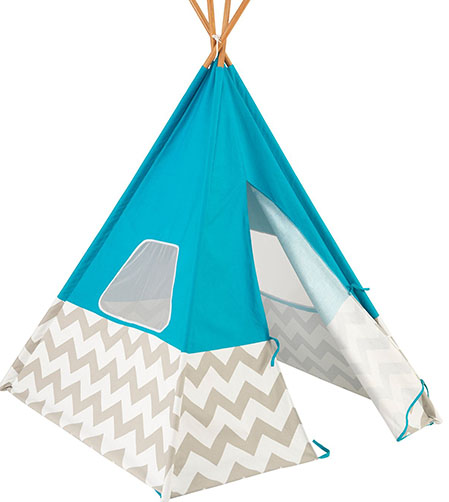 6. KidKraft Turquoise Teepee Tent