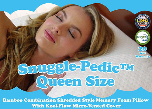 2. Snuggle-Pedic Foam Pillow