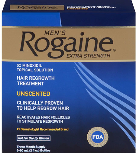 6. Rogaine Men’s Hair Loss and Hair Regrowth Treatment (Pack of 3)