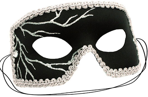 8. Black Lightning Masquerade Mask