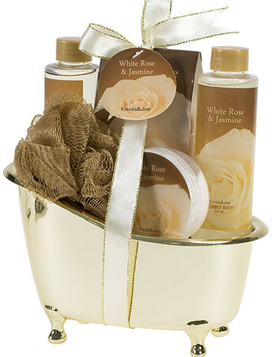 7. Jasmine Gold Tub Spa Bath Gift Set