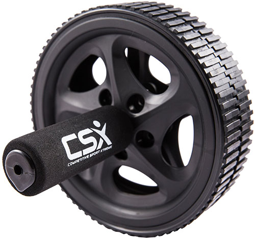6. CSX Ab Roller Wheel With Extra Thick Knee Pad Mat And Comfort Foam Handles, Black – Dual Double Pro Abdominal Exercise Wheel – Best Fitness Workout For Abs