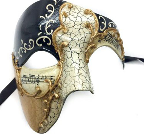 1. Gold Lining Musical Half Face Mask