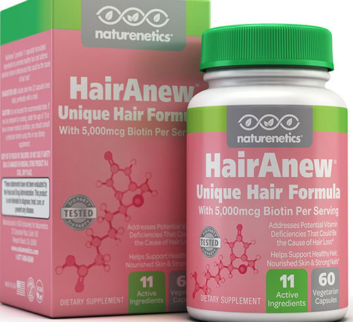 5. Naturenetics HairAnew (Unique Hair Growth Vitamins with Biotin)