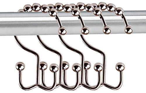 9. Utopia Bedding Bronze Shower Curtain Rings/Hooks