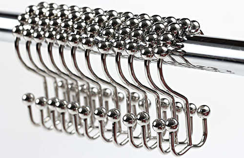 7. Nikkouware Shower Curtain Hooks (Set of 12 Hooks)