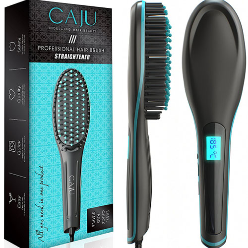 3. Caju Hair Straightener Ceramic Brush