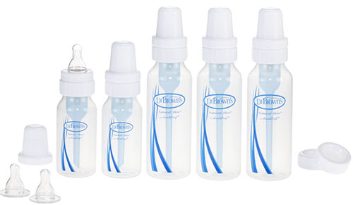 1. Dr. Brown’s BPA Natural Flow Bottle Newborn Feeding Set