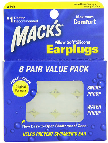 2. Macks Pillow Soft Silicone Earplugs