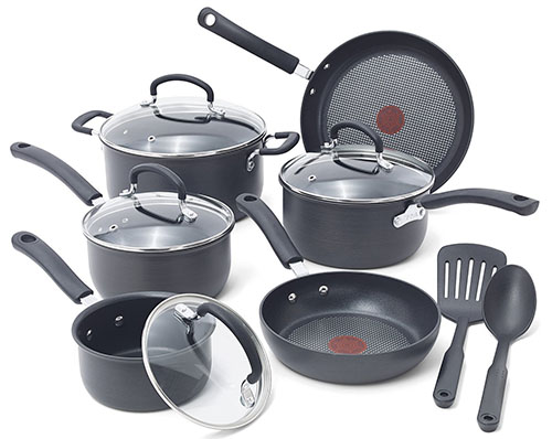 1. Cookware Set, 12-Piece, Gray