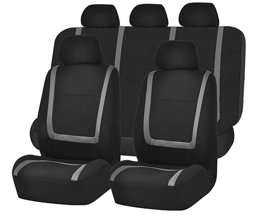 9. Unique Flat Cloth Seat Cover w. 5 Detachable Headrests