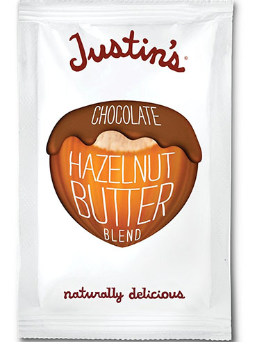 3. Justin's Chocolate Hazelnut Butter Blend, Squeeze Packs