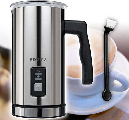 7. Secura Automatic Electric Milk Frother and Warmer (300ml)