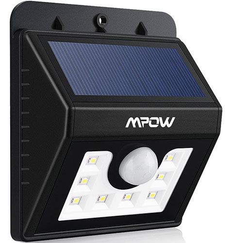 4. Mpow MSL5 Bright LED Solar Powered Weatherproof Outdoor Motion Sensor Security Light