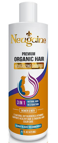 10. Neugaine Premium Organic Hair Loss Shampoo, 3 in 1