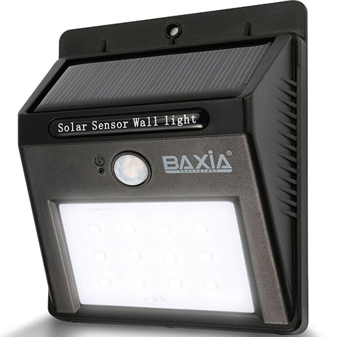 2. BAXIA TECHNOLOGY Waterproof Wireless Solar Motion Sensor Night Lights