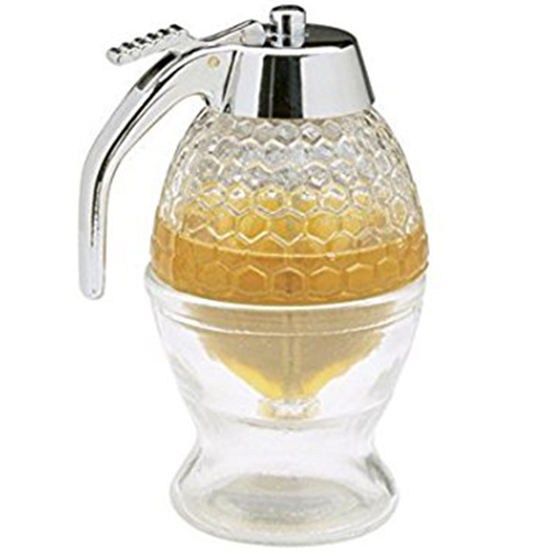 2. Norpro Glass Honey and Syrup Dispenser