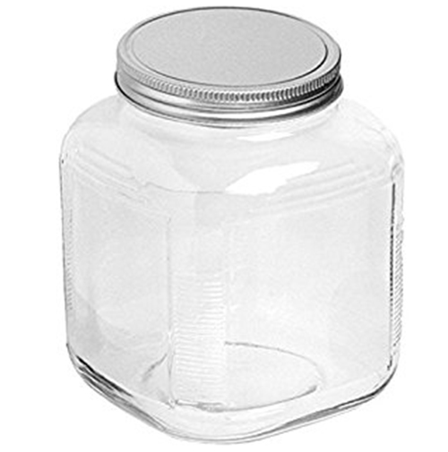 8. Anchor Hocking 85725 Cracker Jar Brushed Lid