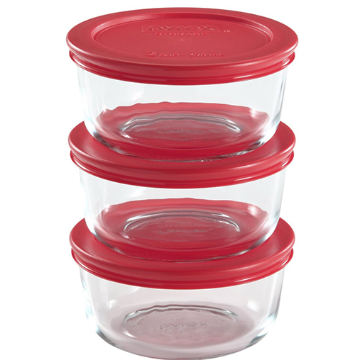 3. 2-Cup Glass Food Storage Set 