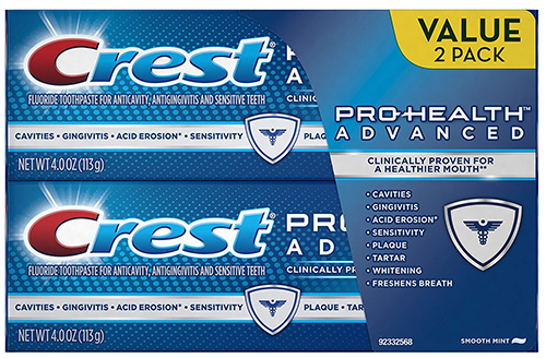 4. Crest Pro-Health Advanced Smooth Mint Toothpaste