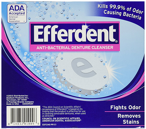 10. Efferdent Denture Cleanser