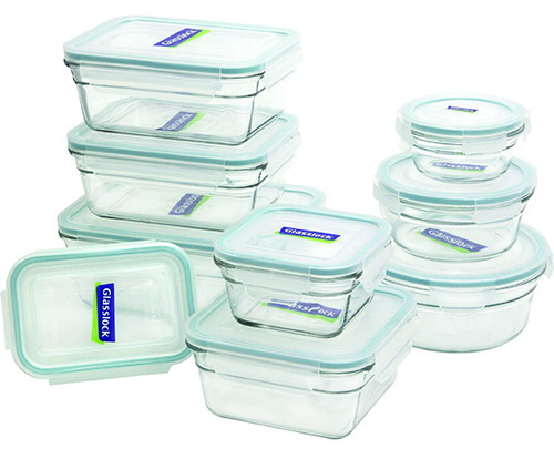 3. Glasslock 18-Piece Assorted Oven Safe Container Set