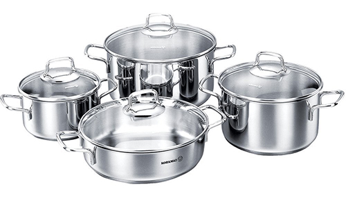 7. Korkmaz Perla 8pcs. Caserole Cookware Set