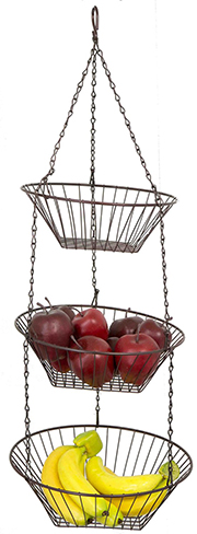 10. 3-Tier Space Saving Wire Hanging Basket