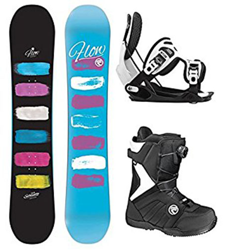 8. Flow 2016 silhouette women’s complete snowboard