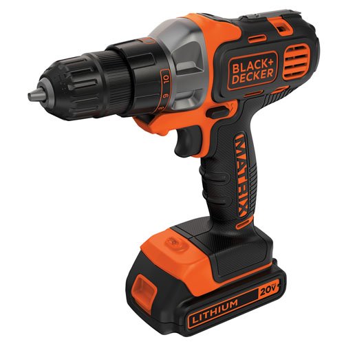 9. BLACK+DECKER 20-Volt MAX Lithium-Ion Matrix Drill