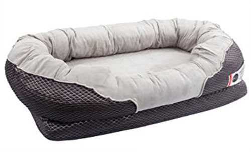 5. BarksBar Large Gray Orthopedic Dog Bed