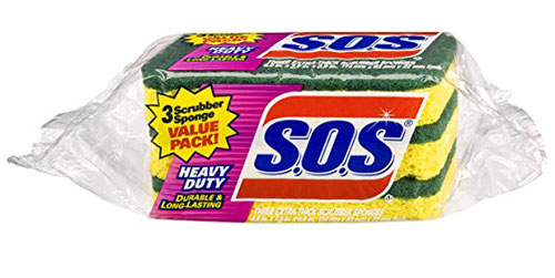 7. S.O.S Scrubber Sponge, Heavy Duty, 3 Count