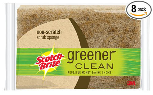 1. Scotch-Brite Greener Clean Non-Scratch Scrub Sponge, 3-Count (Pack of 8)