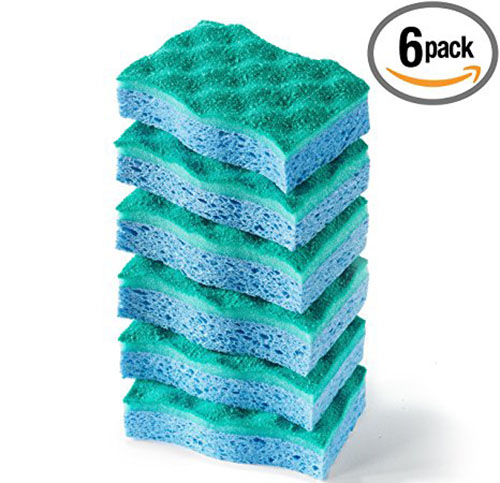 10. O-Cedar Multi-Use Scrunge Scrub Sponge (Pack of 6)