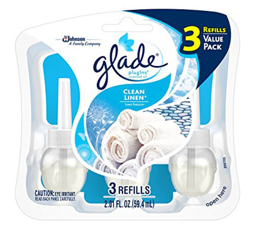 4. Glade PlugIns Scented Oil Air Freshener Refill, Clean Linen