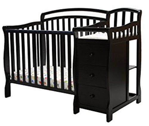 1. Casco 3 in 1 Mini Crib and Dressing Table