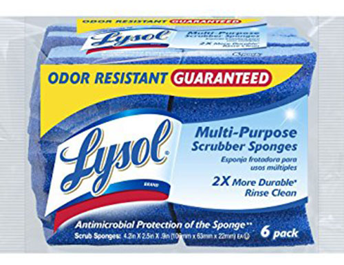 5. Lysol Multi-Purpose Durable Scrub Sponges, 6-Pack