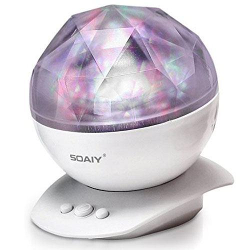 5. SOAIY Christmas Gift Rotation Night Light Lamp