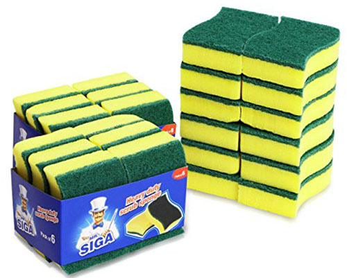 4. MR. SIGA Heavy Duty Scrub Sponge,