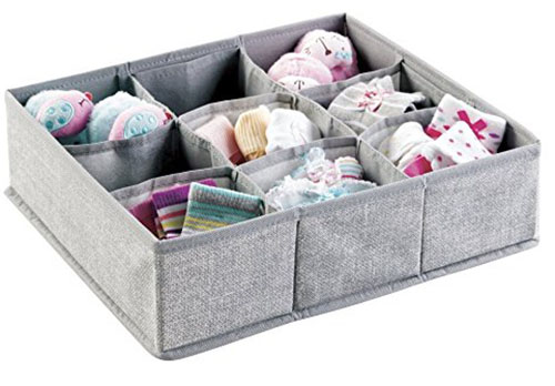 6. Fabric Baby Nursery Closet Organizer Bin