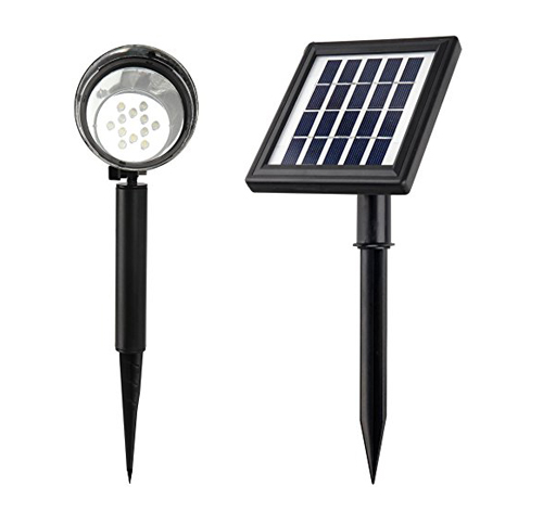 8. MicroSolar 12 LED Solar Spotlight